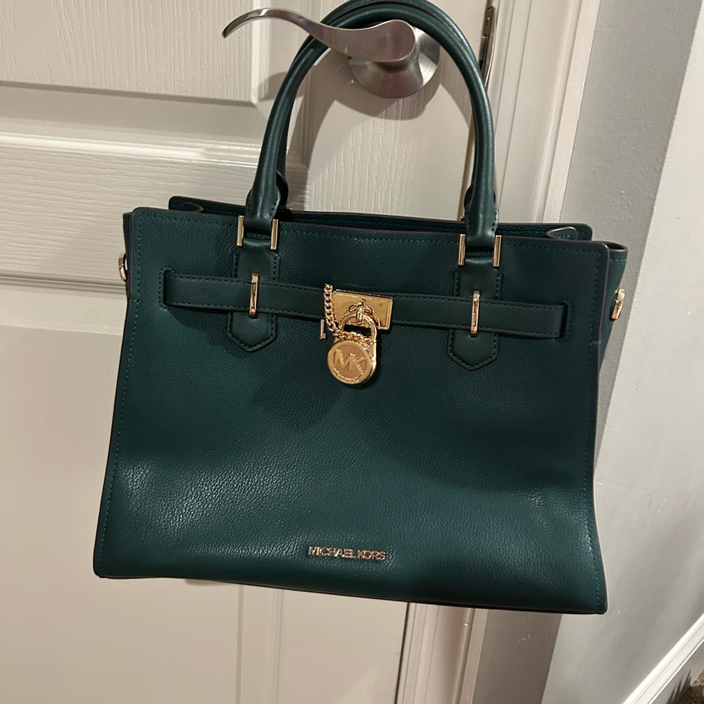 Green Michael Kors purse